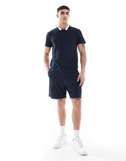 Emporio Armani – Bodywear – Marinblå lounge-shorts med logga, del av set