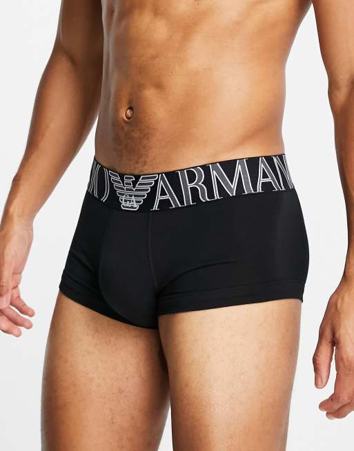 Emporio Armani Bodywear megalogo trunks in black ASOS