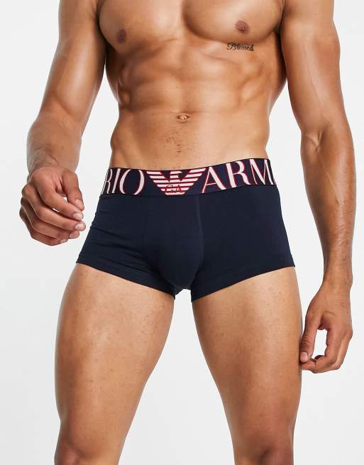 Emporio Armani Bodywear megalogo trunks in navy ASOS