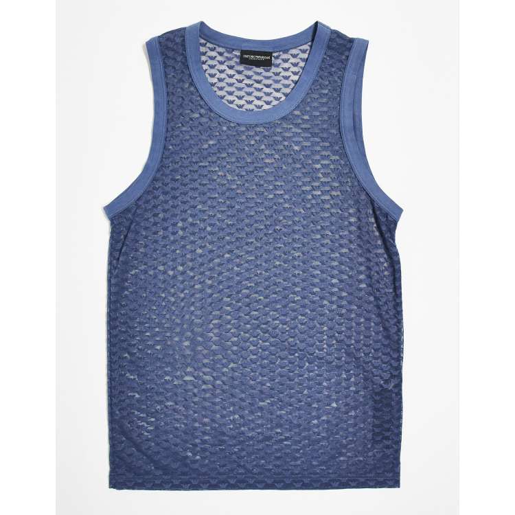 か　MUZE  HEM MESH TANK TOP MUZE TURQUOISE LABEL - HEM MESH TANK TOP(BLACK) ミューズ