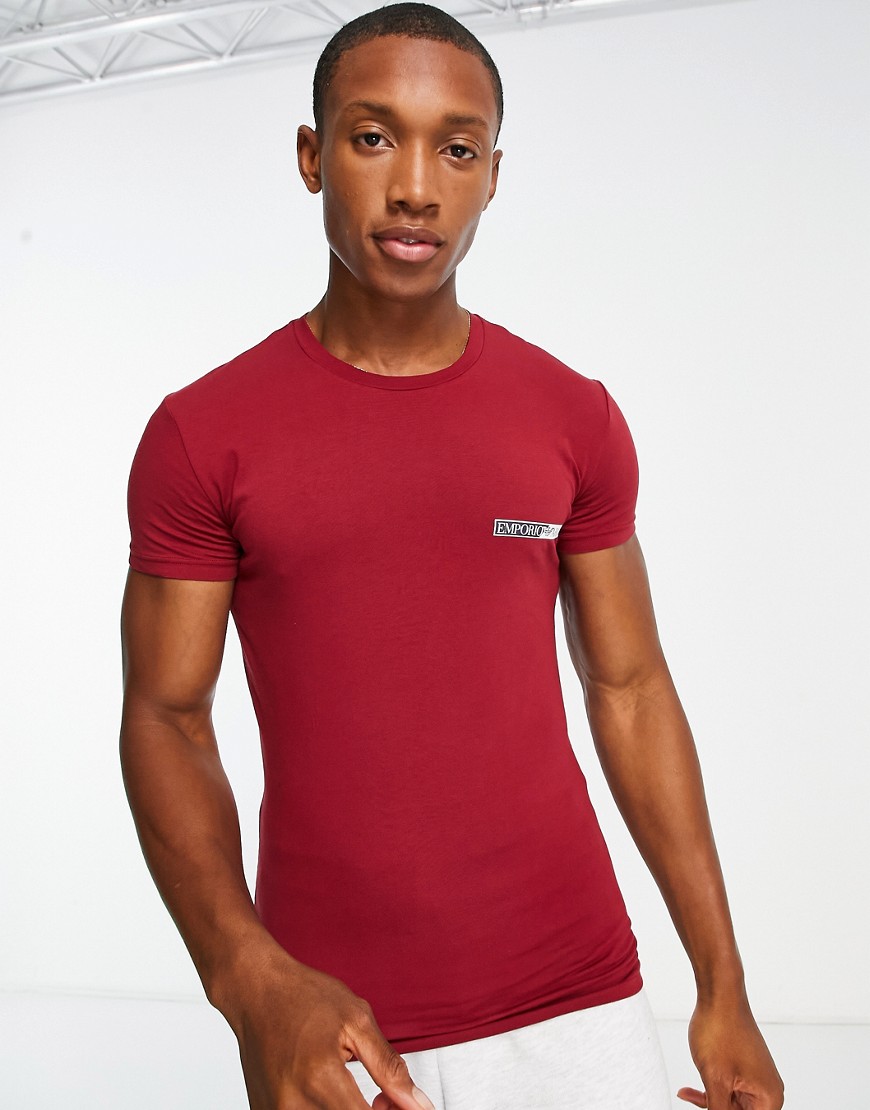 emporio armani bodywear new icon t-shirt in red