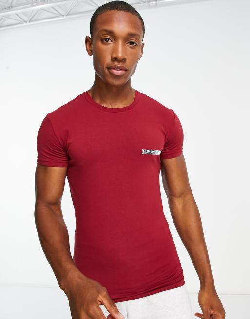 Emporio Armani bodywear new icon t shirt in red ASOS