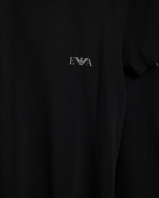 Emporio Armani - Bodywear pakke med 2 logo t-shirt i sort, 4 af 4