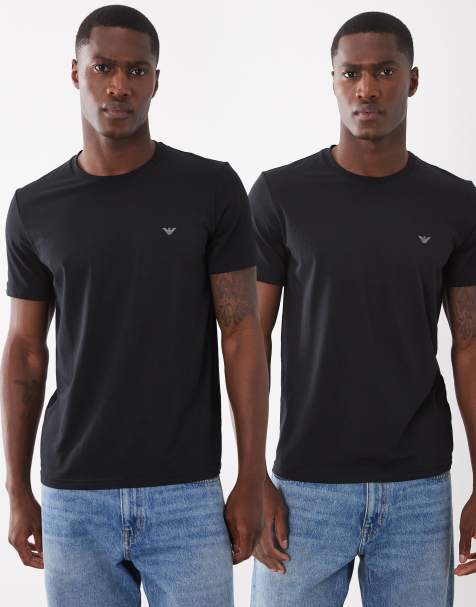 Emporio Armani Bodywear pakke med 2 logo T-shirts i sort - view 1