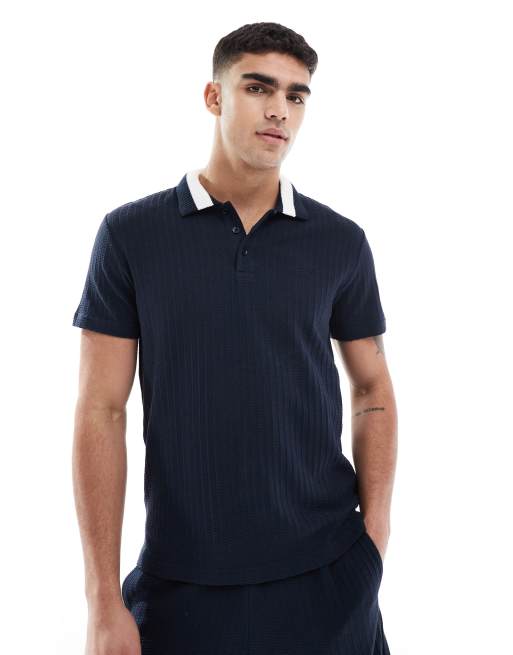 Emporio Armani - Bodywear - Polo a maniche corte blu navy in coordinato