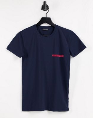 Emporio Armani Bodywear printed logo t-shirt in navy