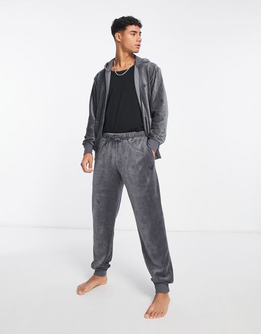 Mens armani hot sale velour tracksuit