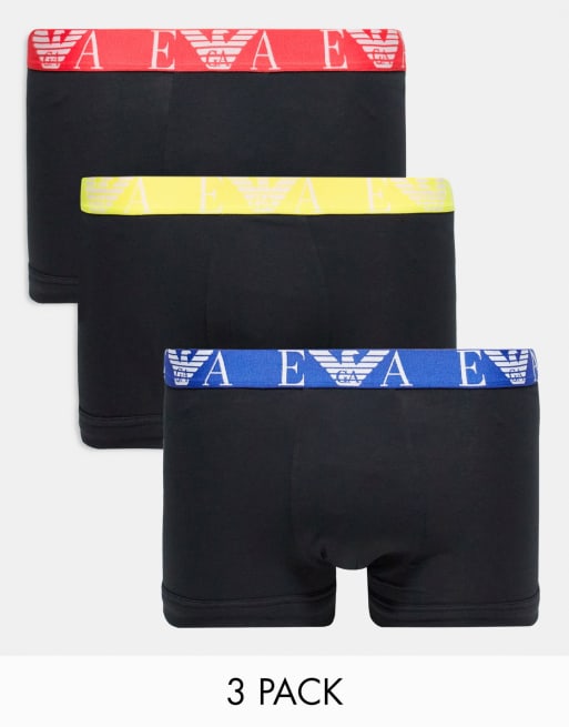 Emporio Armani - Bodywear - Set van 3 boxershorts met logo in zwart