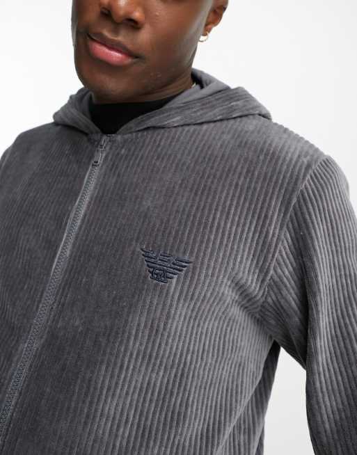Armani velour sweatshirt discount