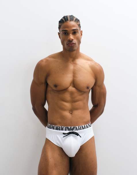 Emporio Armani Bodywear swim brief in white - view 1
