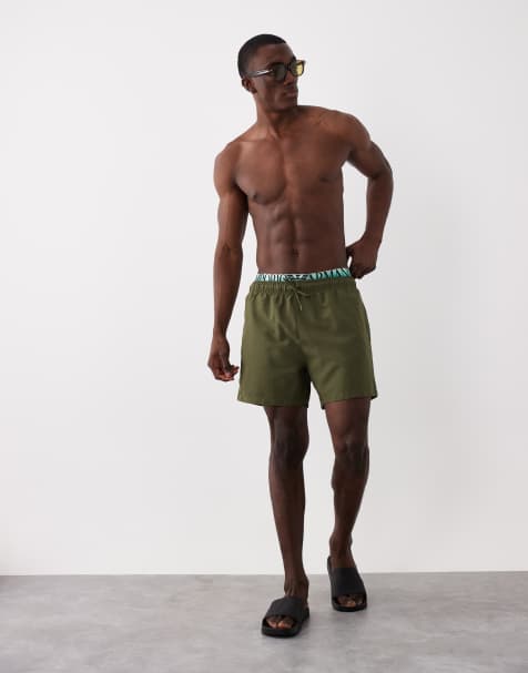 Emporio Armani Bodywear swim shorts in khaki - view 1