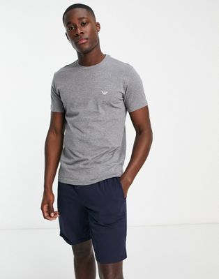 Emporio Armani Bodywear t-shirt and short lounge set in grey