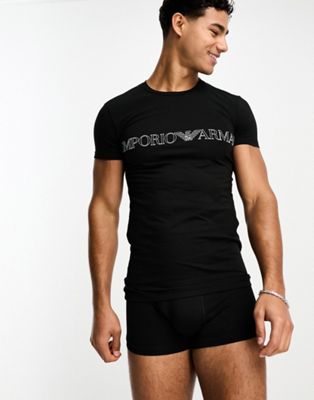 Emporio Armani Bodywear t-shirt and trunk set in black ASOS