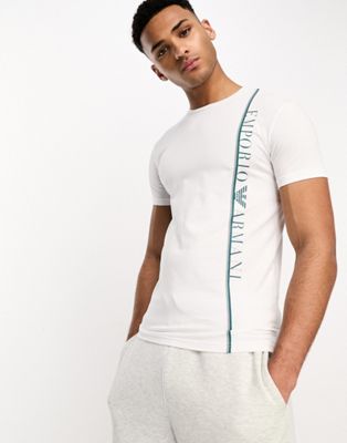 Emporio Armani Bodywear large side logo t-shirt in white - ASOS Price Checker