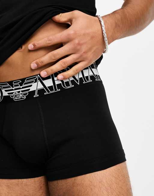 Emporio Armani Bodywear T-shirt e boxer aderenti neri ASOS