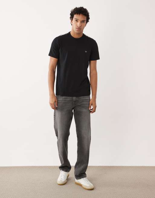 Emporio Armani - Bodywear - T-shirt nera con logo, 2 di 5