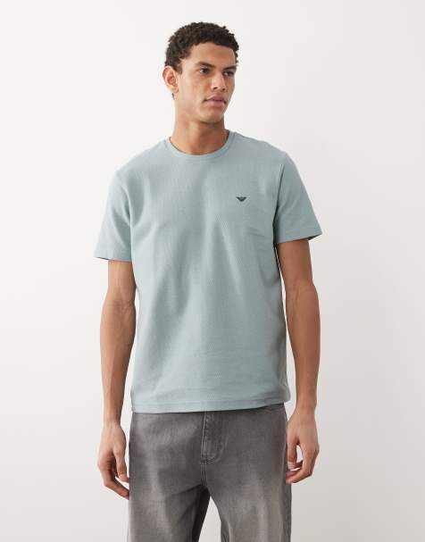Emporio Armani Bodywear t-shirt with logo in blue - view 1