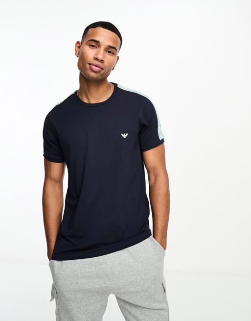 Emporio Armani Bodywear t-shirt with logoband detail in navy