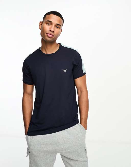 Emporio Armani Bodywear t shirt with logoband detail in navy ASOS