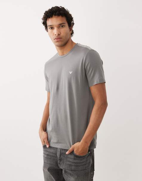 Emporio Armani Bodywear T-shirt z logo w kolorze szarym - view 1