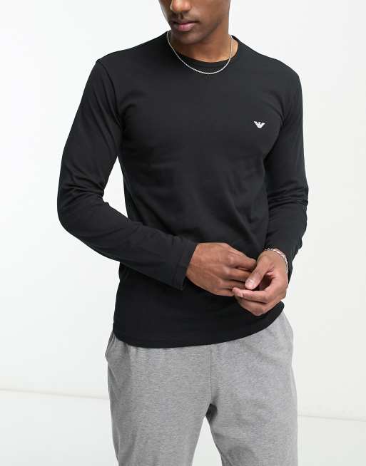 Emporio Armani - Bodywear - Top da casa a maniche lunghe nero