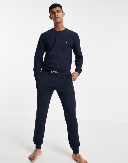 Emporio armani lightweight store lounge tracksuit navy