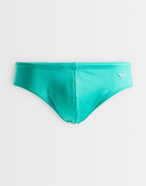 Emporio Armani - Bodywear - Zwemslip met logo in blauw - view 1