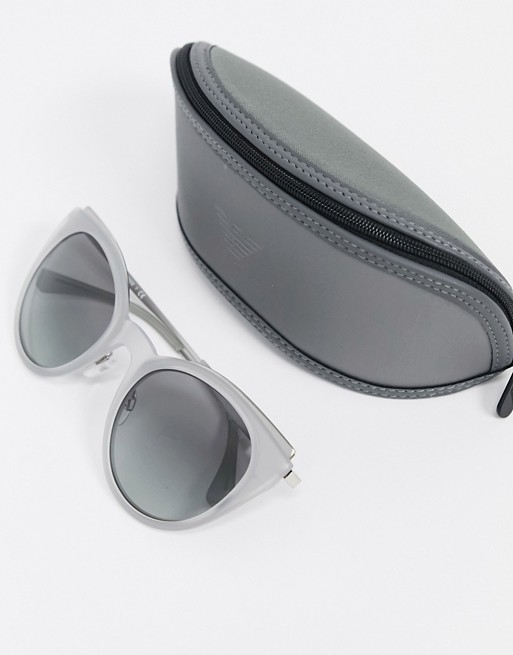 Emporio Armani cat eye sunglasses in grey