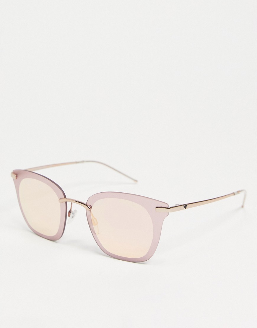Emporio Armani cat eye sunglasses-Gold
