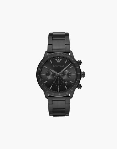 Emporio Armani – Chronograph für Herren aus schwarzem Edelstahl, AR11242 - view 1