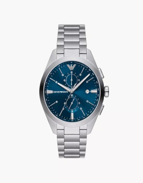 Emporio Armani Chronograph stainless steel watch in silver - view 1