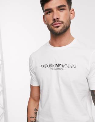 emporio armani chest logo t shirt