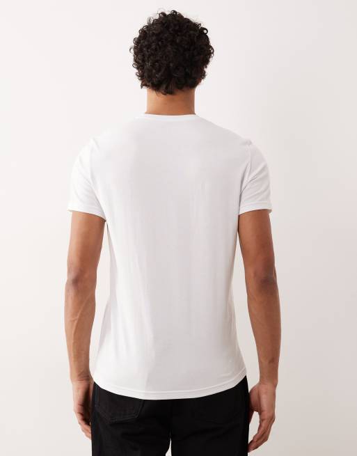 Emporio Armani - Confezione da 2 T-shirt blu e bianca con logo, 5 di 5