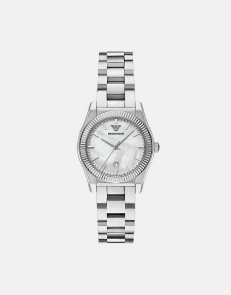 Emporio Armani – Damenuhr aus Edelstahl in Silberoptik mit drei Zeigern - view 1