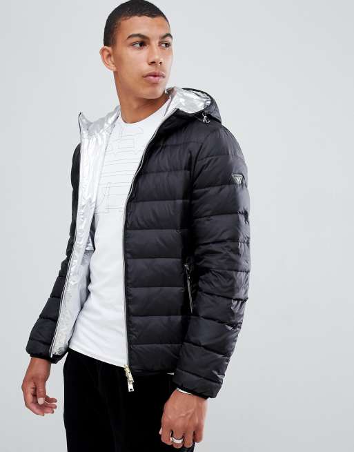 Emporio armani reversible down jacket clearance black