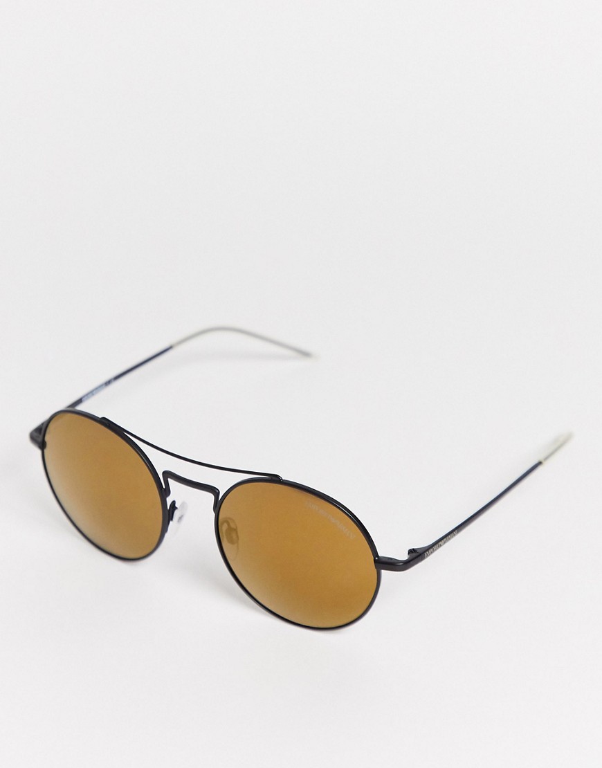 Emporio Armani - EA2061 - Runde solbriller-Guld