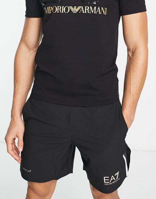 Emporio Armani EA7 active shorts in black | ASOS