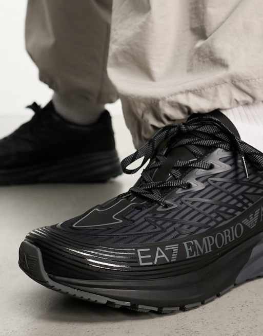 Emporio Armani EA7 Distance sneakers in black ASOS