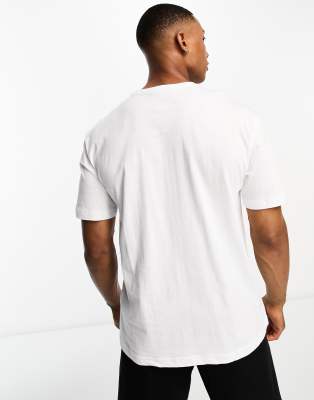 Emporio Armani EA7 embroidered logo t-shirt in white | ASOS