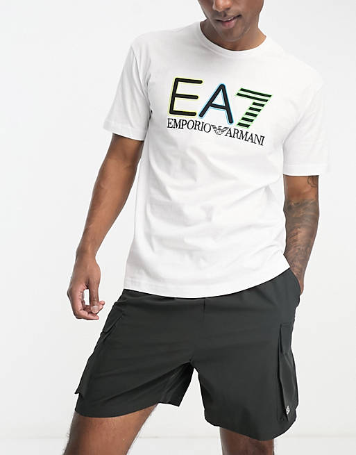asos.com | Emporio Armani EA7 embroidered logo t-shirt in white