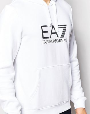 emporio armani white hoodie
