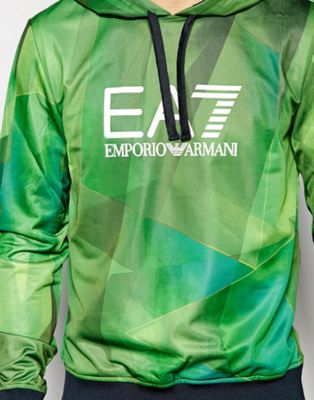 ea7 green hoodie