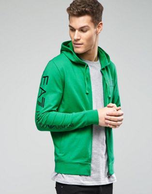 ea7 green hoodie