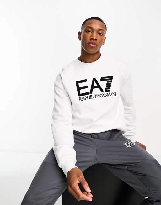 Ea7 sweatshirt white new arrivals