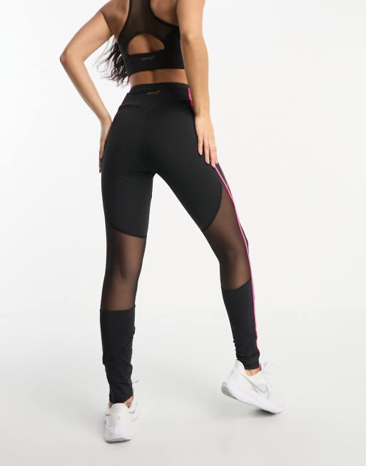 Emporio Armani Leggings - Black/Pink w. Logos » Fast Shipping