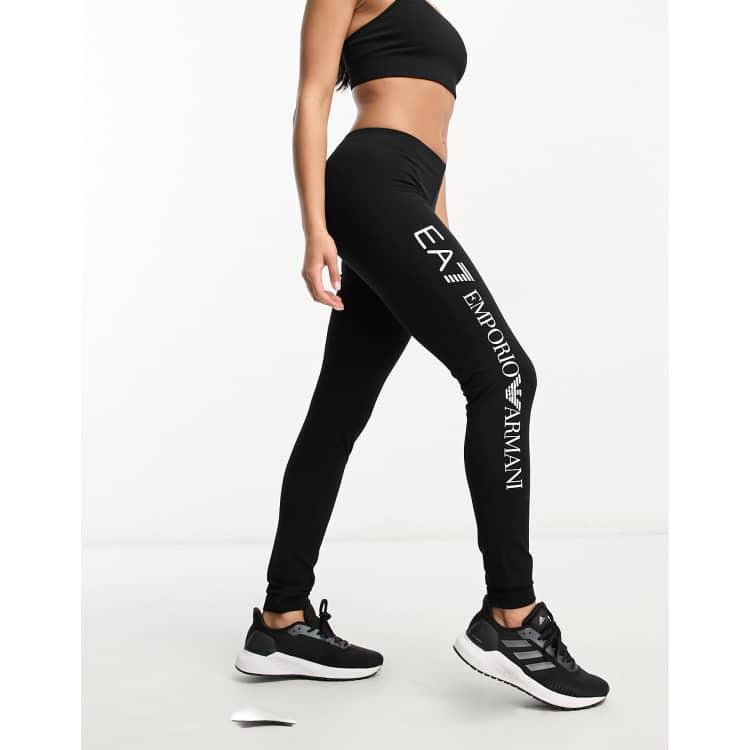 Emporio Armani EA7 logo leggings in black ASOS