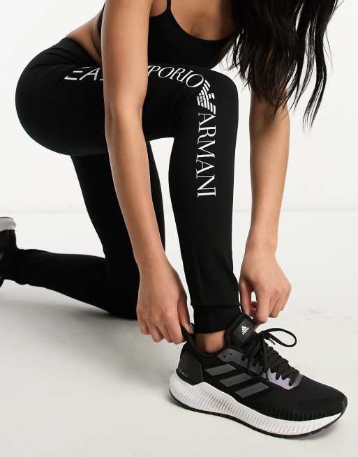 Emporio Armani EA7 logo leggings in black