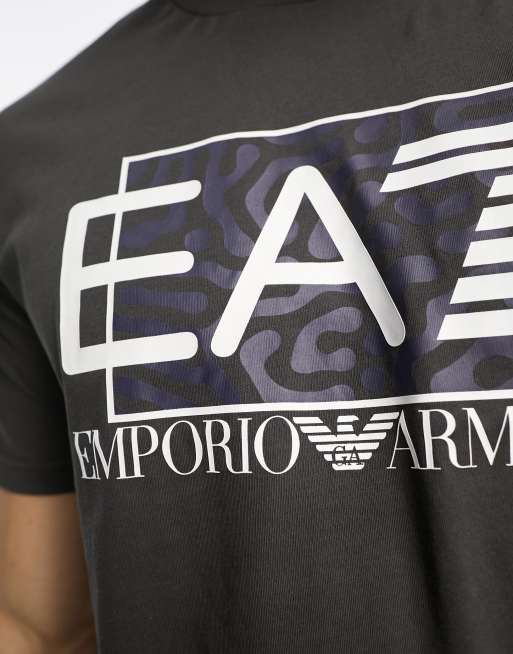 Grey ea7 hot sale t shirt