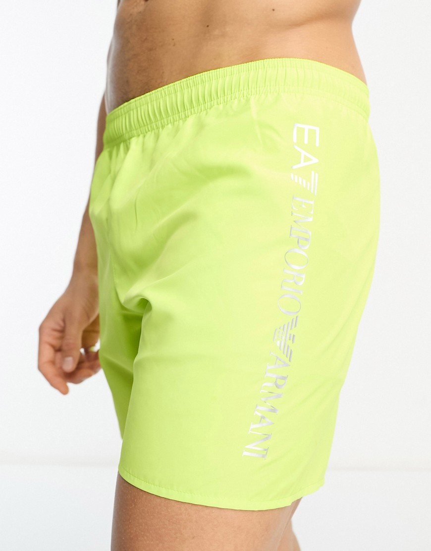 emporio armani ea7 logo swim shorts in green