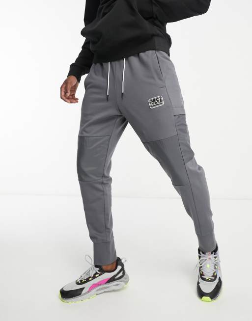 Mens grey ea7 joggers new arrivals